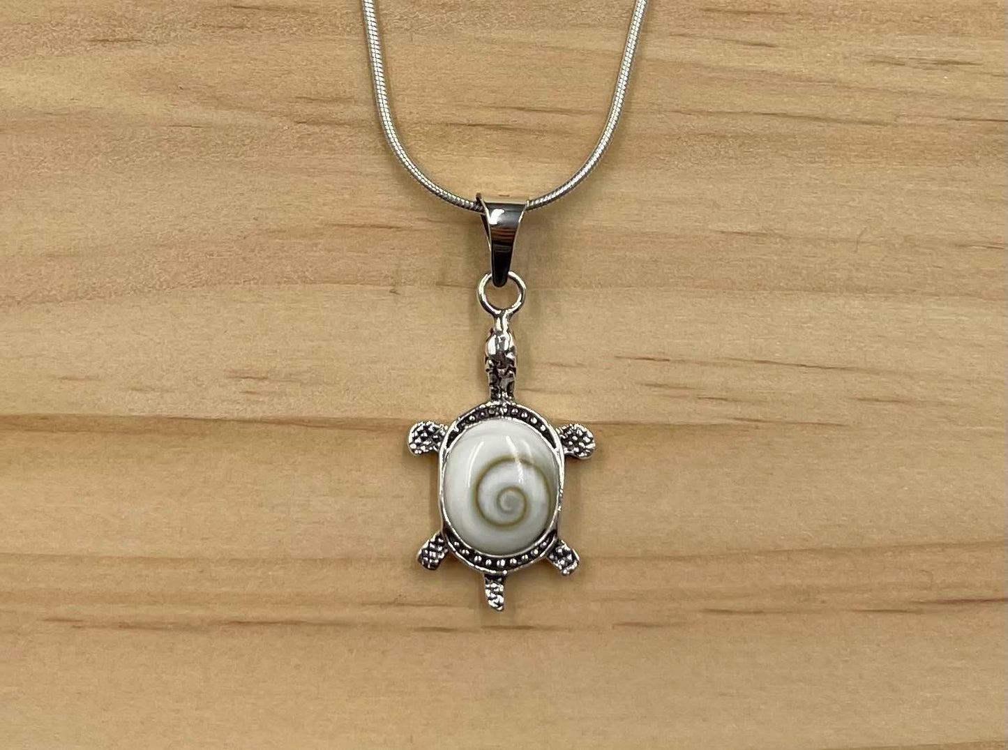 Pendentif Tortue Argent 925 Oeil de Ste Lucie