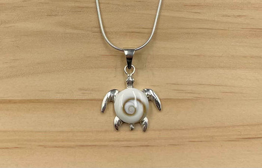 Pendentif Tortue Argent 925 Oeil de Ste Lucie