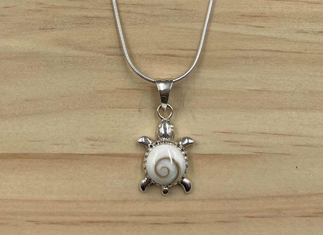 Pendentif Tortue Argent 925 Oeil de Ste Lucie