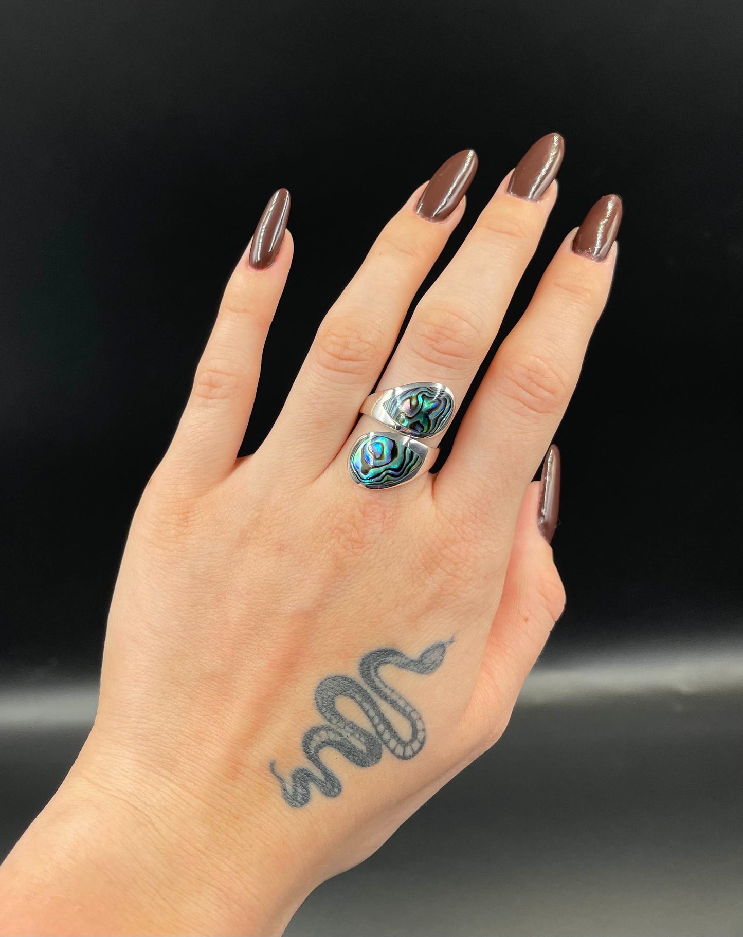 Bague Réglable Argent 925 Abalone