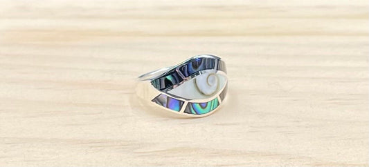 Bague Argent 925 Abalone-Oeil de Ste Lucie
