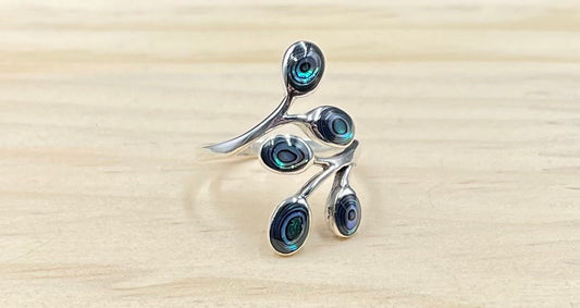 Bague Réglable Argent 925 Abalone