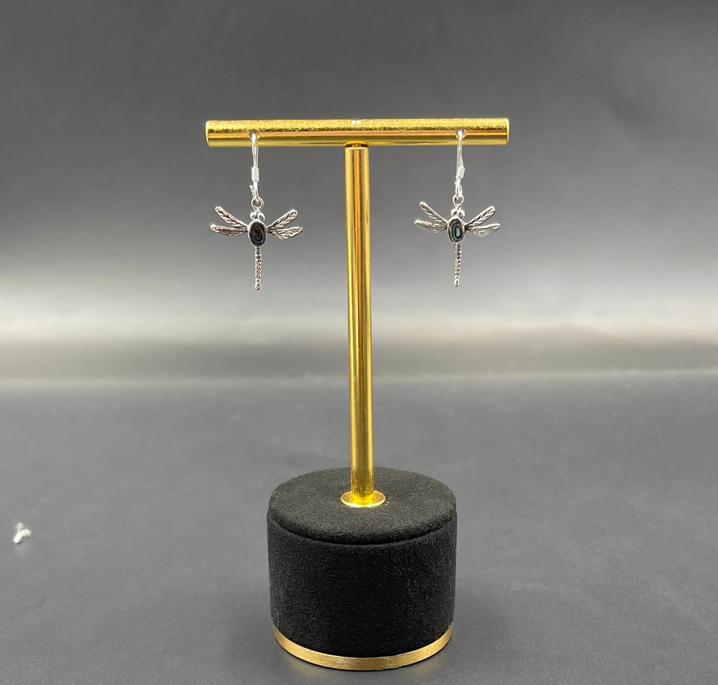 Boucles d'Oreilles Libellule Argent 925 Abalone
