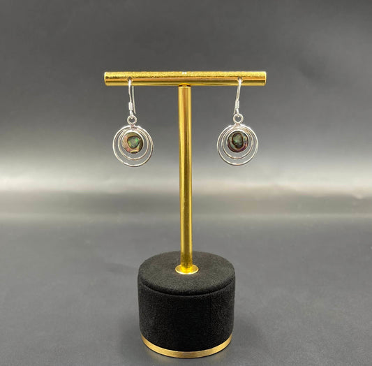 Boucles d'Oreilles Argent 925 Abalone