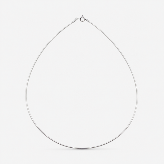 Câble rigide en argent 925, 41 cm