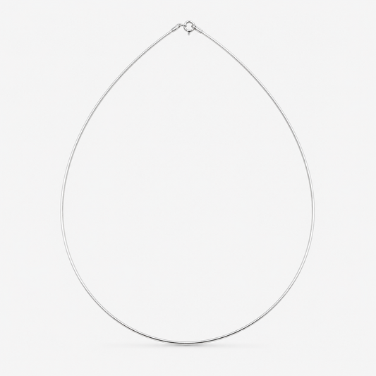 Câble rigide en argent 925, 45 cm