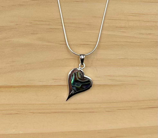 Pendentif Coeur Argent 925 Abalone