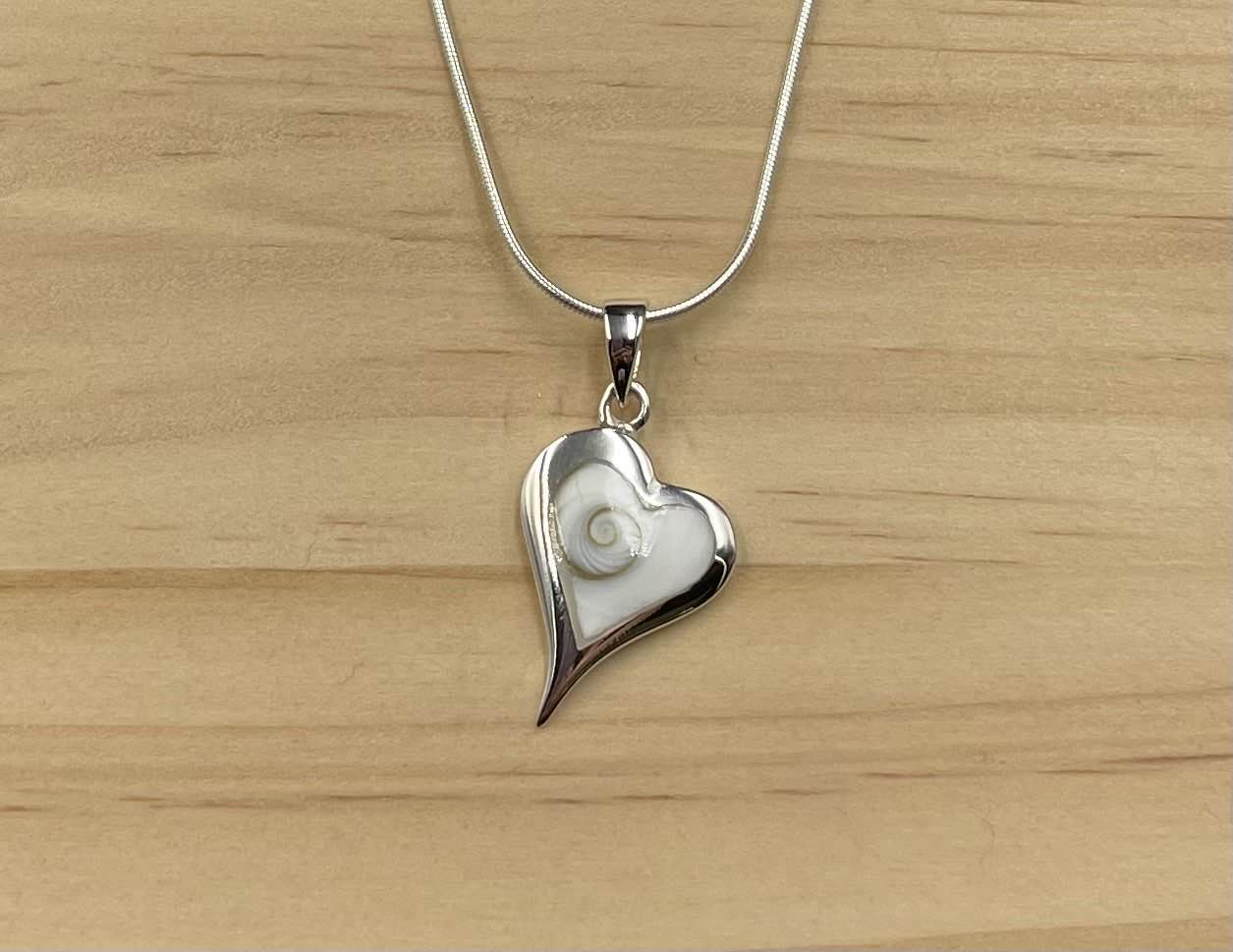 Pendentif Coeur Argent 925 Oeil de Ste Lucie