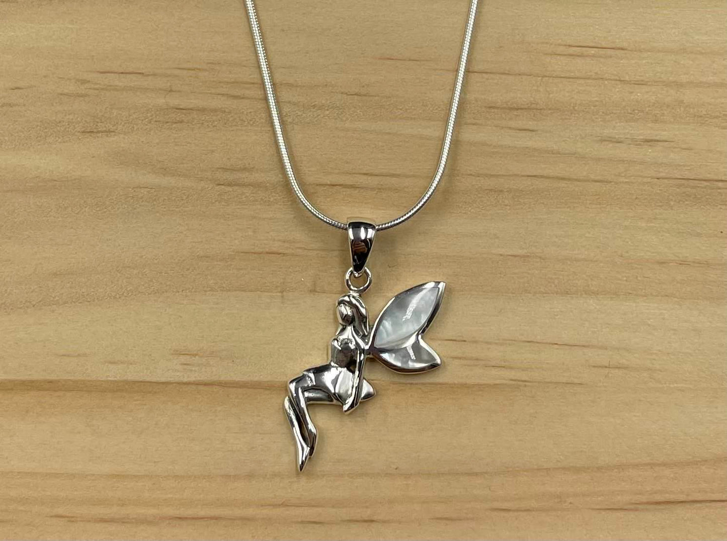 Pendentif Fée Argent 925 Nacre
