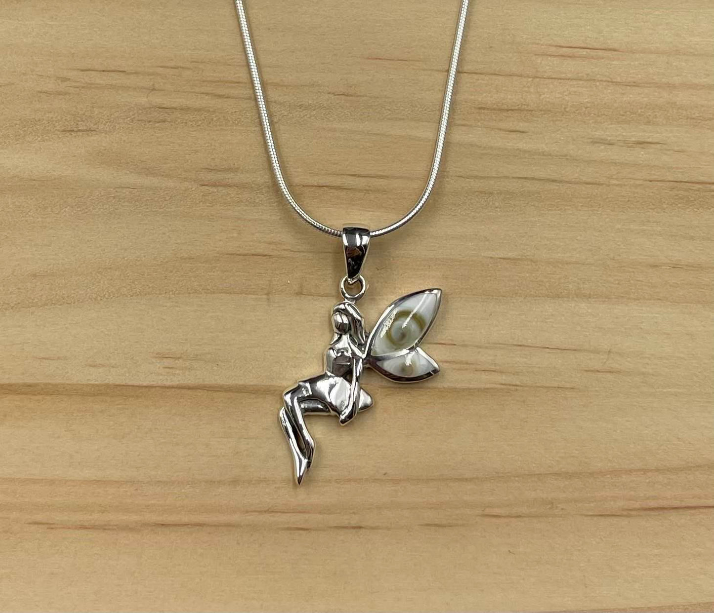 Pendentif Fée Argent 925 Oeil de Ste Lucie