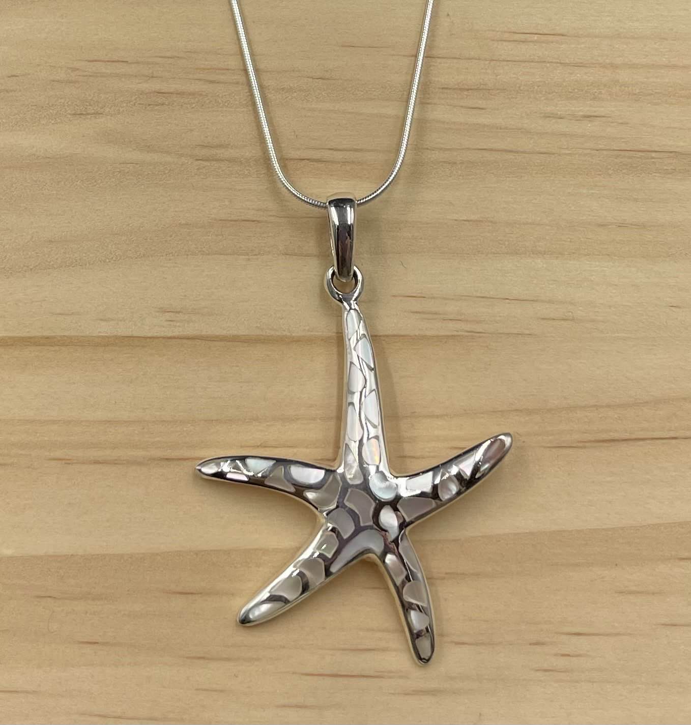 Pendentif Étoile de Mer Argent 925 Nacre