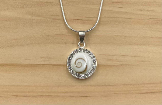 Pendentif Argent 925 Oeil de Ste Lucie - Strass Swarovski