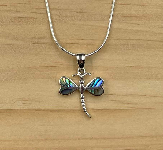 Pendentif Libellule Argent 925 Abalone