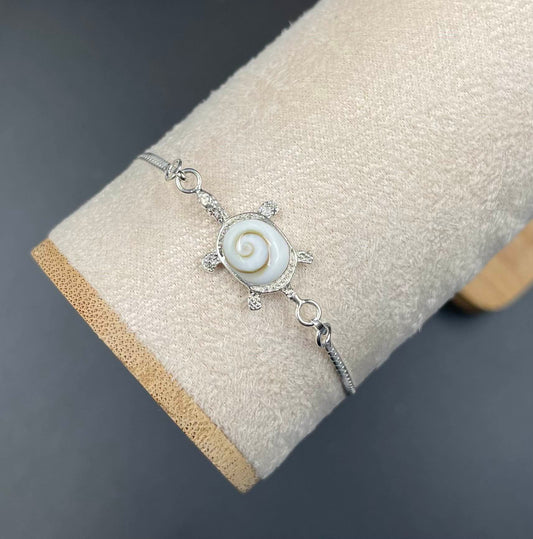 Bracelet Tortue Argent 925 Oeil de Ste Lucie