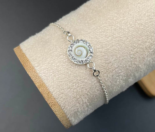 Bracelet Argent 925 Oeil de Ste Lucie Moyen - Strass Swarovski