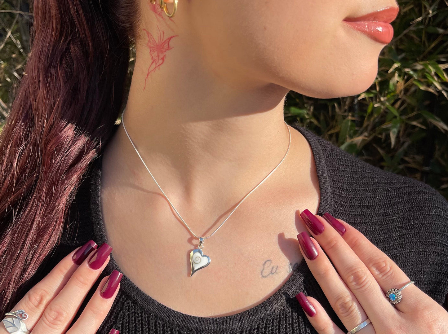 Pendentif Coeur Argent 925 Oeil de Ste Lucie