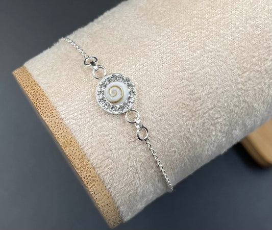 Bracelet Argent 925 Oeil de Ste Lucie Petit - Strass Swarovski